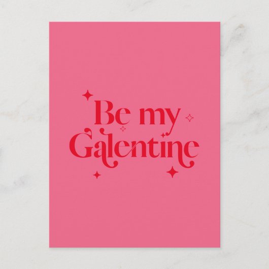 Modern Chic Pink Red Sparkle Friend Galentine Feestdagenkaart (Voorkant)