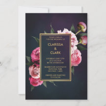 Modern Chic Pink Romantic Gold Wedding
