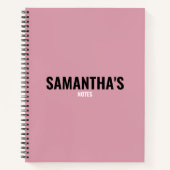 Modern Chic Pink & White Notitieboek (Voorkant)