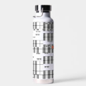 Modern Chic Plaid zwart en wit Waterfles (Rechts)