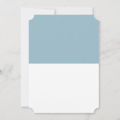 Modern Chic Powder Blue en White Photo Wedding Kaart (Achterkant)