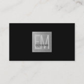Modern Chic Professional Black & Silver Visitekaartje (Voorkant)