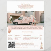 Modern Chic Professional House Cleaning Marketing Flyer (Achterkant)