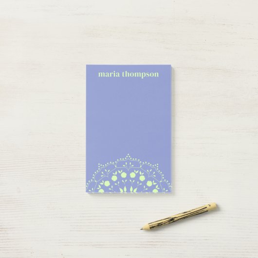 Modern Chic Professional Lavender Lime Green Cute Post-it® Notes (Op bureau)