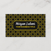 Modern Chic Professional (QR-code) Zwart Goud Visitekaartje (Voorkant)