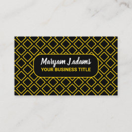 Modern Chic Professional (QR-code) Zwart Goud Visitekaartje