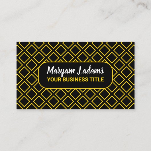 Modern Chic Professional (QR-code) Zwart Goud Visitekaartje (Voorkant)