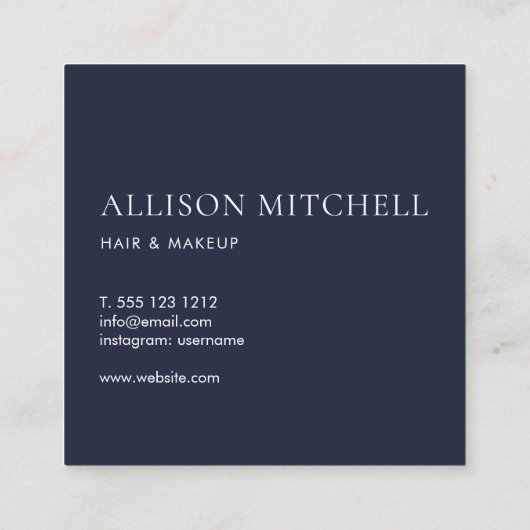 Modern Chic Professional Square Visitekaartje (Achterkant)