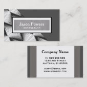 modern chic professional visitekaartje grijs wit (Voorkant / Achterkant)