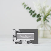 modern chic professional visitekaartje grijs wit (Staand voorkant)