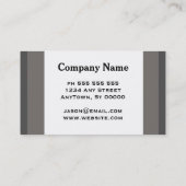 modern chic professional visitekaartje grijs wit (Achterkant)