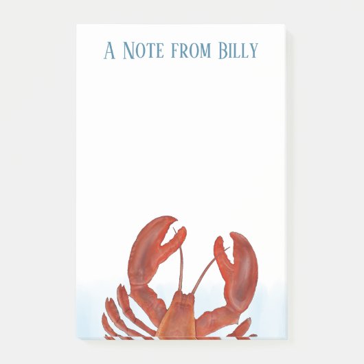 Modern Chic Red Lobster Seafood Post-it® Notes (Voorkant)