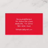 Modern Chic Red White Polka Dots Pattern Visitekaartje (Achterkant)
