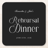  Modern Chic Rehearsal Dinner Kartonnen Onderzetters (Voorkant)