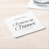  Modern Chic Rehearsal Dinner Kartonnen Onderzetters (Schuin)