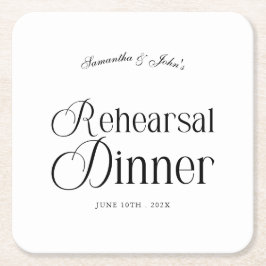  Modern Chic Rehearsal Dinner Kartonnen Onderzetters