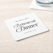  Modern Chic Rehearsal Dinner Kartonnen Onderzetters (Schuin)