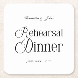  Modern Chic Rehearsal Dinner Kartonnen Onderzetters
