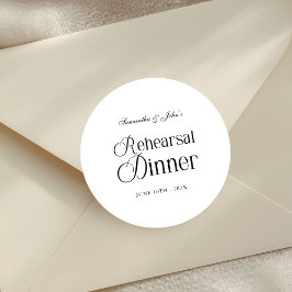  Modern Chic Rehearsal Dinner Ronde Sticker