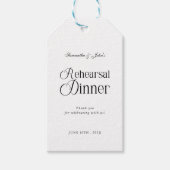 Modern Chic Rehearsal Dinner Thank You Cadeaulabel (Voorkant)