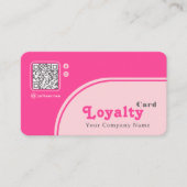 Modern Chic Retro Groovy Pink Loyalty Card Visitekaartje (Voorkant)