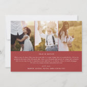 Modern chic | Rode fotocollage Kerstnieuws Feestdagenkaart (Achterkant)