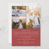 Modern chic | Rode Kerstmis Fotojaar in de Review Feestdagenkaart (Achterkant)