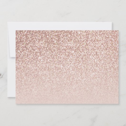 Modern Chic Roos Gold Glitter Photo Afstuderen Kaart (Achterkant)