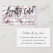 Modern Chic Roos Gold White marble Stone Pattern Klantenkaartje (Voorkant / Achterkant)