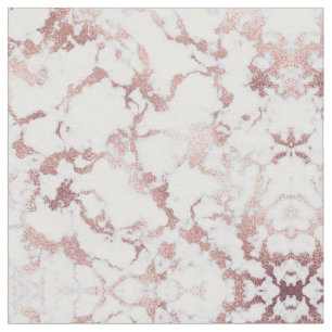 Modern Chic Roos Gold White marble Stone Pattern Stof