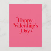 Modern Chic Roze Rode Sparkle Happy Valentines Day Feestdagenkaart (Voorkant)