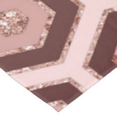 Modern Chic Roze Rose Goud Hexagon Geometrisch Tafelkleed (Gekanteld)