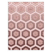 Modern Chic Roze Rose Goud Hexagon Geometrisch Tafelkleed (Voorkant)