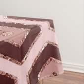 Modern Chic Roze Rose Goud Hexagon Geometrisch Tafelkleed (Voorbeeld)