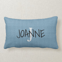 Modern Chic Rustic Blue Monogram, naam faux burlap