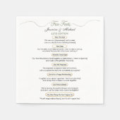 Modern Chic Sage Green Gold Leuke Feiten Trouwen S Servet (Voorkant)