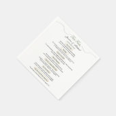 Modern Chic Sage Green Gold Leuke Feiten Trouwen S Servet (Hoek)