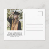 Modern chic Script Afstuderen Aankondiging (Achterkant)