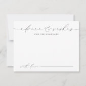 Modern Chic Script Afstuderen advies en wensen Notitiekaartje (Voorkant)