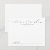 Modern Chic Script Afstuderen advies en wensen Notitiekaartje (Voorkant / Achterkant)