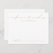 Modern Chic Script Afstuderen advies en wensen Notitiekaartje (Voorkant / Achterkant)