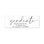 Modern Chic Script Afstuderen Retouradres Zelfinktende Stempel (Design)