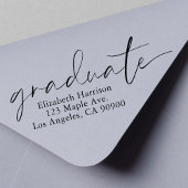 Modern Chic Script Afstuderen Retouradres Zelfinktende Stempel