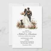 modern chic script budget wedding invitation notitiekaartje (Voorkant)