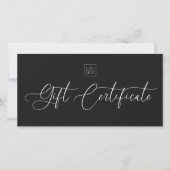 Modern Chic Script Business Logo Cadeaubon (Voorkant)