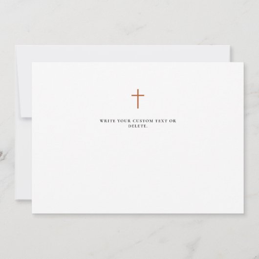 Modern Chic Script Elegante Fotodoop Kaart (Achterkant)