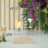 Modern & Chic Script Handtekening Drink Poster