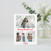 modern chic script is een kerstfoto briefkaart (Staand voorkant)