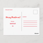 modern chic script is een kerstfoto briefkaart (Achterkant)