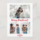 modern chic script is een kerstfoto briefkaart (Voorkant)